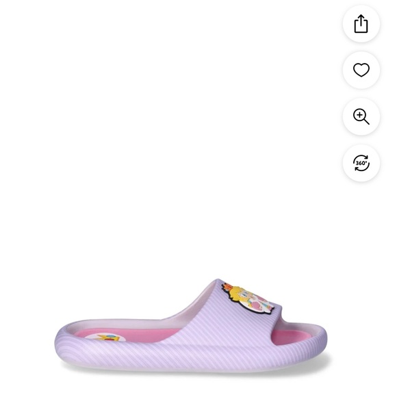 NEW with Tag Super Mario Peach and Daisy Big Girl’s Size 2 Slides Back to School - Picture 4 of 8